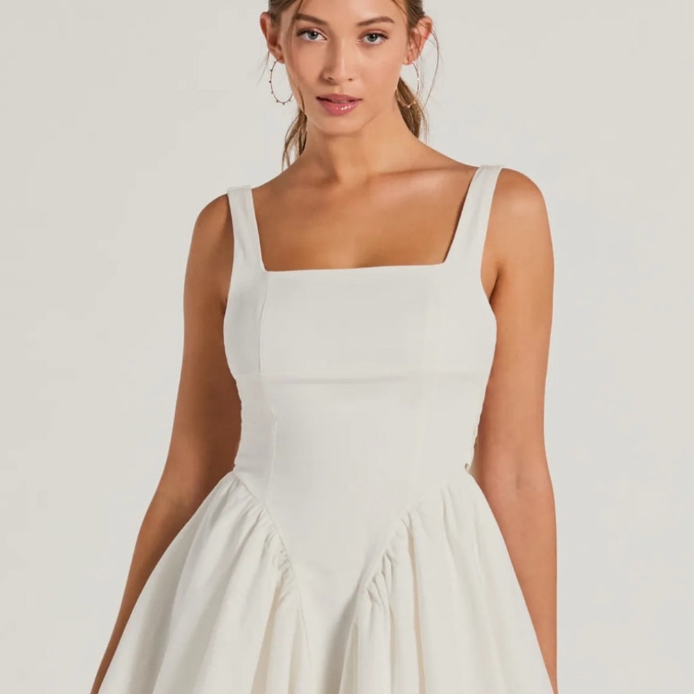 Windsor Sweetie Open Back Bow Skater Dress Pink